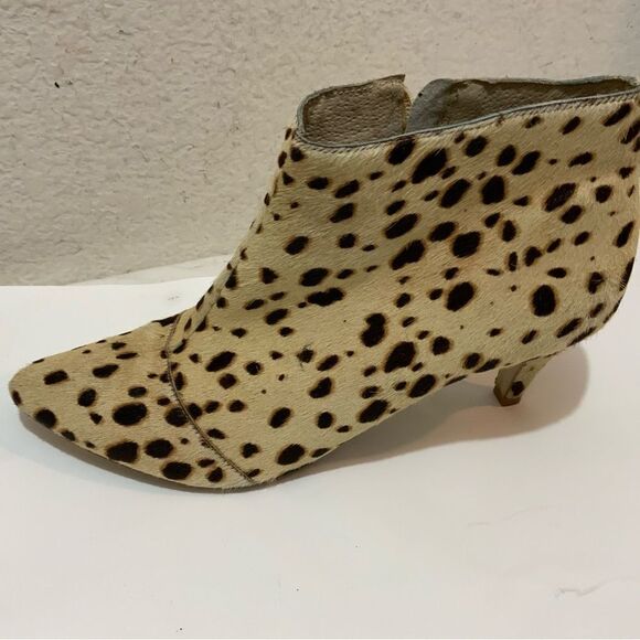 Matisse Nugent SZ 10 M Bootie Calf Hair Leather Leopard Cheetah Ankle Boots - Picture 1 of 14